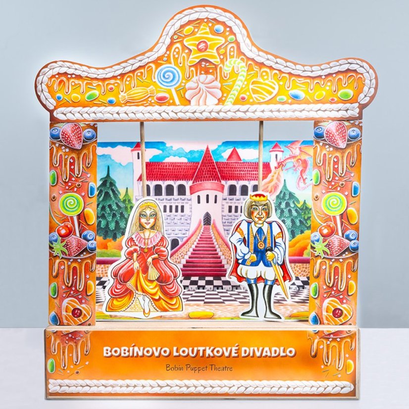 Bobínovo loutkové divadlo - 18 ilustrovaných loutek + 9 scén