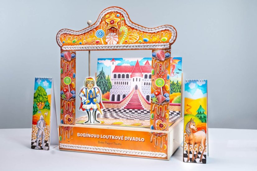 Bobínovo loutkové divadlo - 18 ilustrovaných loutek + 9 scén