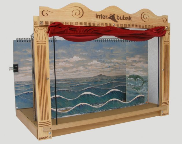 Wooden Puppet Theatre Basic without lighting + 6 Puppets