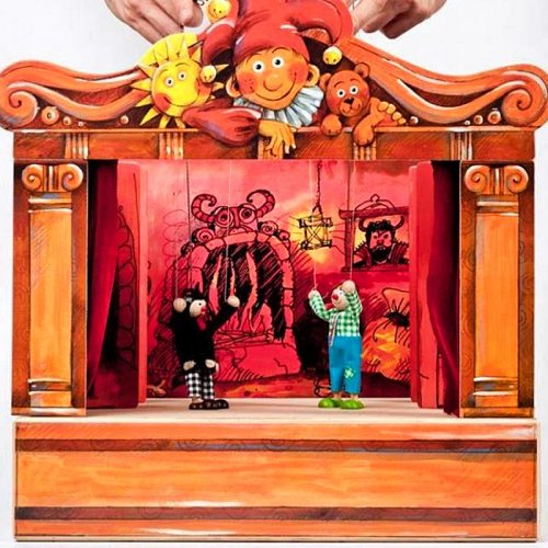 Mr. Gerlich Puppet Theatre + 14 puppets